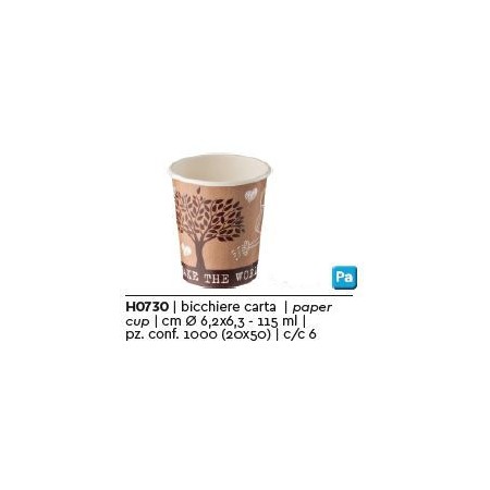 BICCHIERE CAFFE IN CARTA ML.115 PZ.50